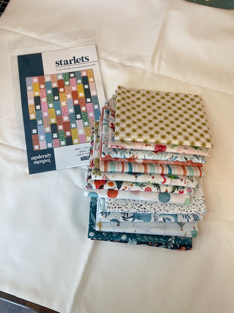Starlets Quilt from Modernly Morgan throw size Kit - top fabrics only