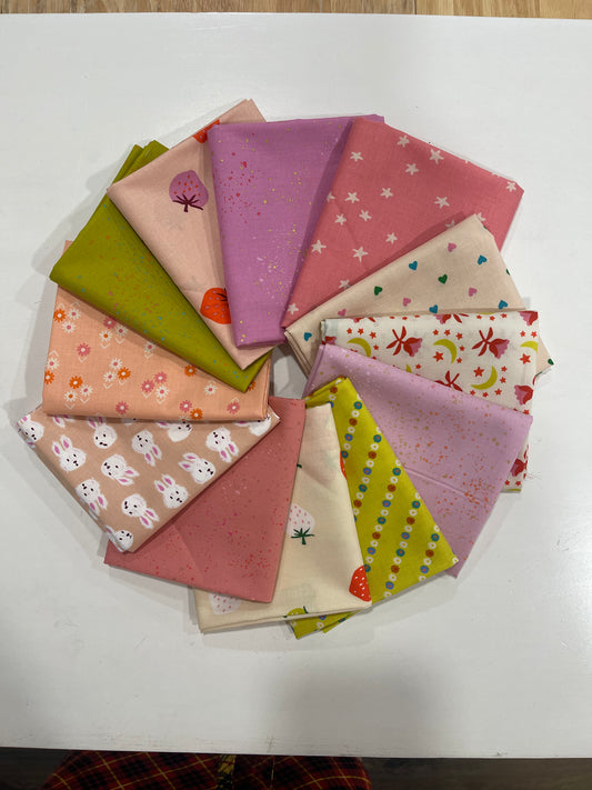 Pinkalicious 12 Fat Quarter Bundle by Beehive Craft Studio
