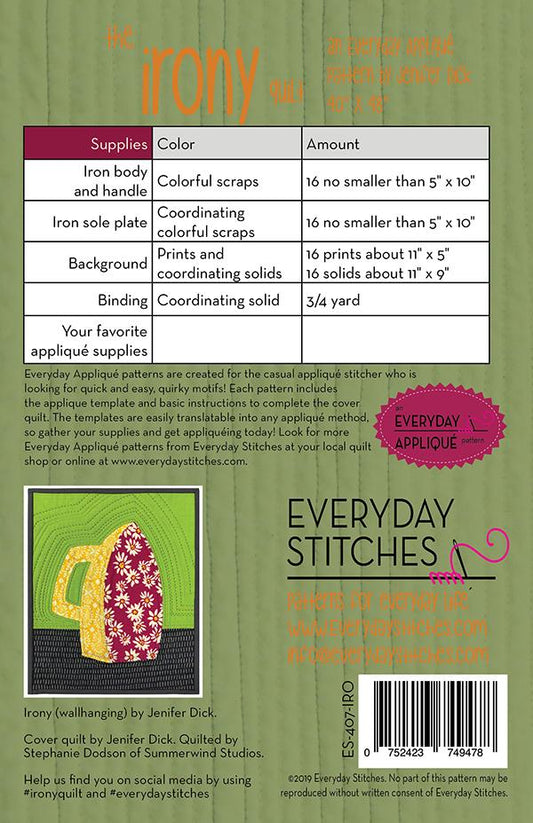 The Irony Quilt Pattern from Everyday Stitches