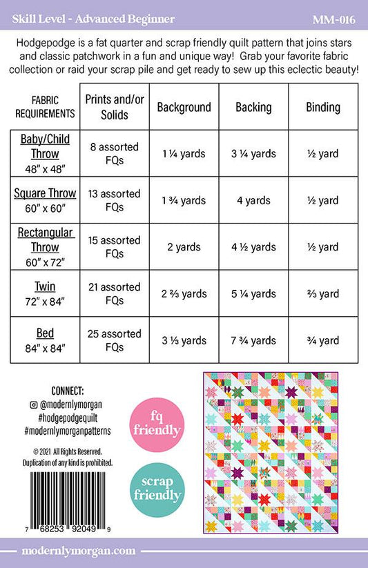 Hodgepodge Quilt Pattern from Modernly Morgan
