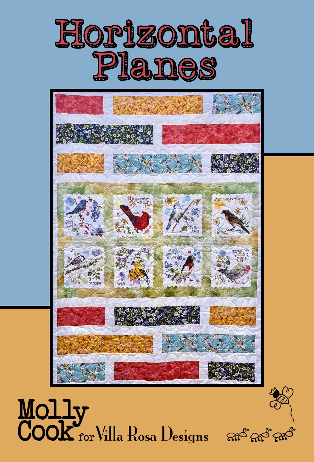 Horizontal Planes Quilt Pattern by Molly Cook For Villa Rosa Designs