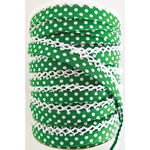 KELLY DOTS Double Fold Crochet Edge Bias Tape by Vintage Door