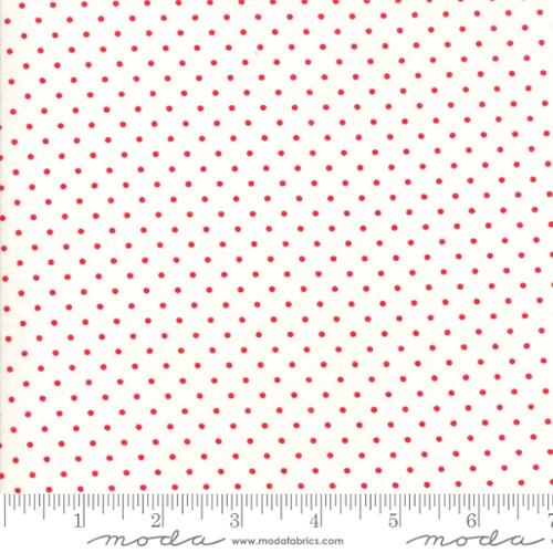 WHITE RED Dots from Essential Dots for Moda