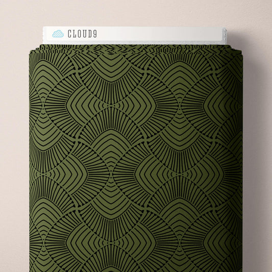 ADRIANUS GREEN Marsh Havens, Organic Cotton Duck Canvas by Amy Maccready for Cloud9 Fabrics