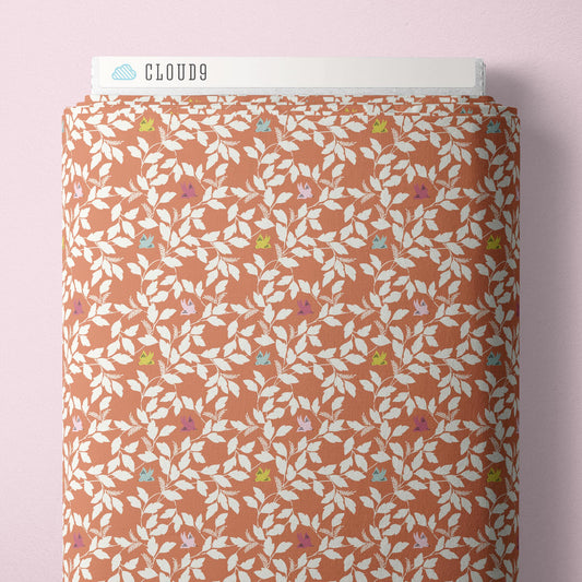 CORAL Four and Twenty- Meadow Melody by Kimberly Morgan for Cloud9 Organic Cotton