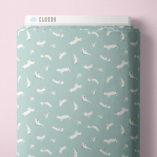 POWDER BLUE Gentle Dell - Meadow Melody by Kimberly Morgan for Cloud9 Organic Cotton