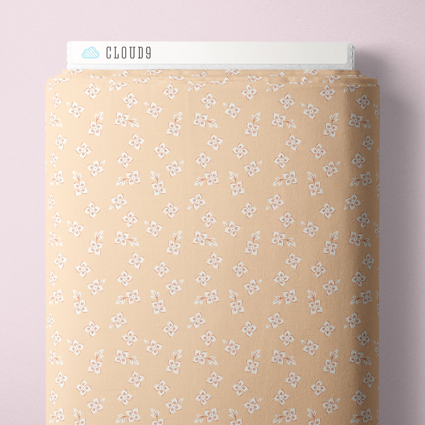 APRICOT Pretty Maids- Meadow Melody by Kimberly Morgan for Cloud9 Organic Cotton