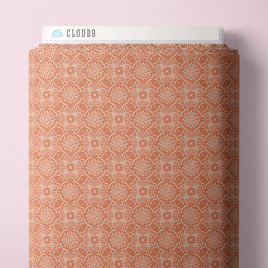 CORAL Tuffet- Meadow Melody by Kimberly Morgan for Cloud9 Organic Cotton