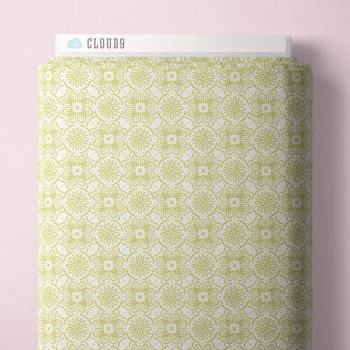 OLIVE GREEN Tuffet- Meadow Melody by Kimberly Morgan for Cloud9 Organic Cotton