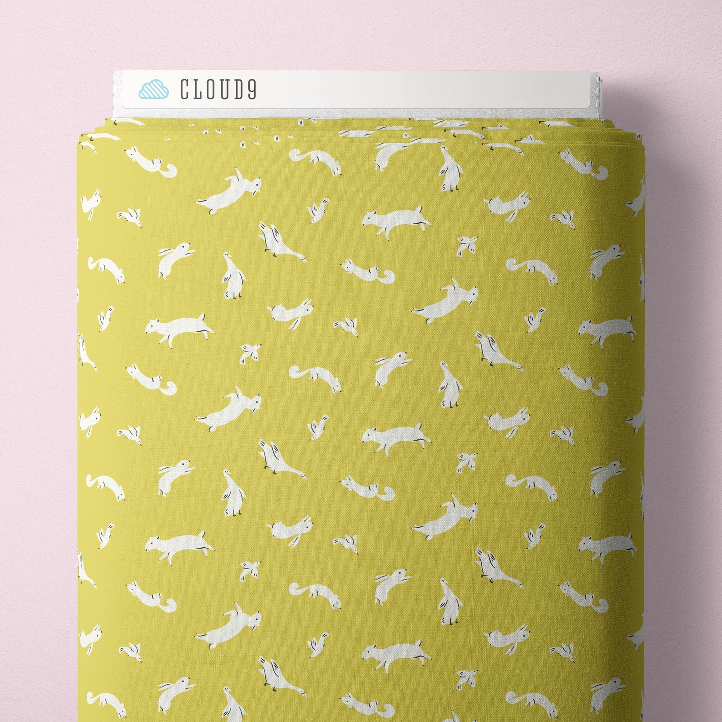OLIVE YELLOW Gentle Dell - Meadow Melody by Kimberly Morgan for Cloud9 Organic Cotton