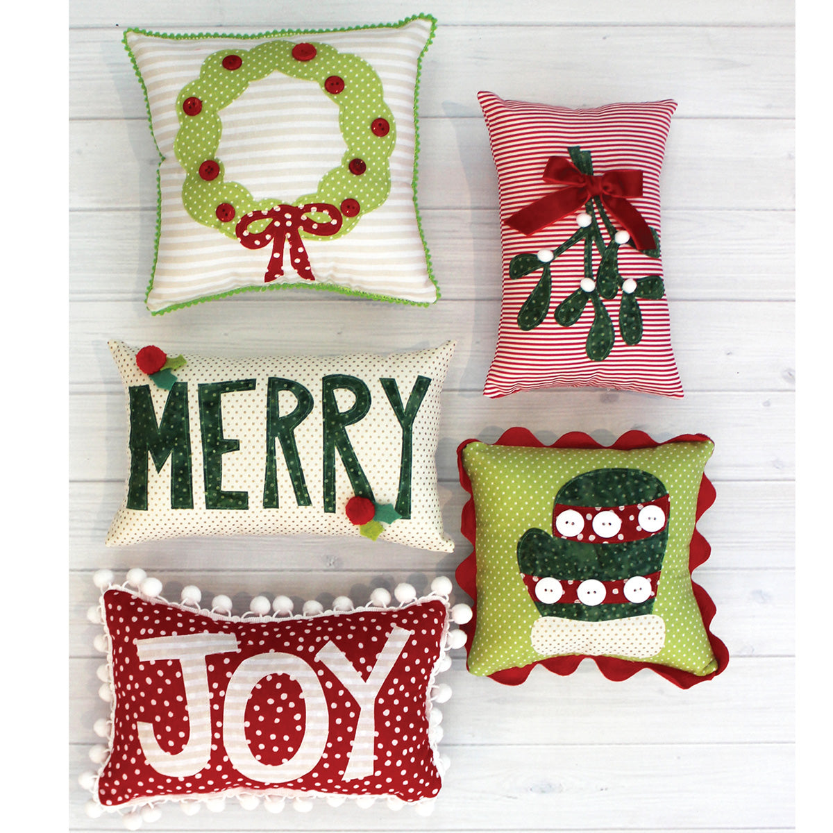 Mini Holiday Pillows for Happy Patterns by Jennifer Jangles