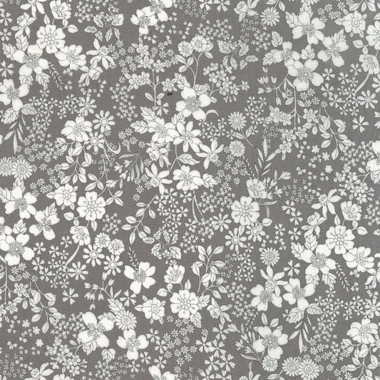 GREY Floral Flownny Lawn 15E from KOKKA