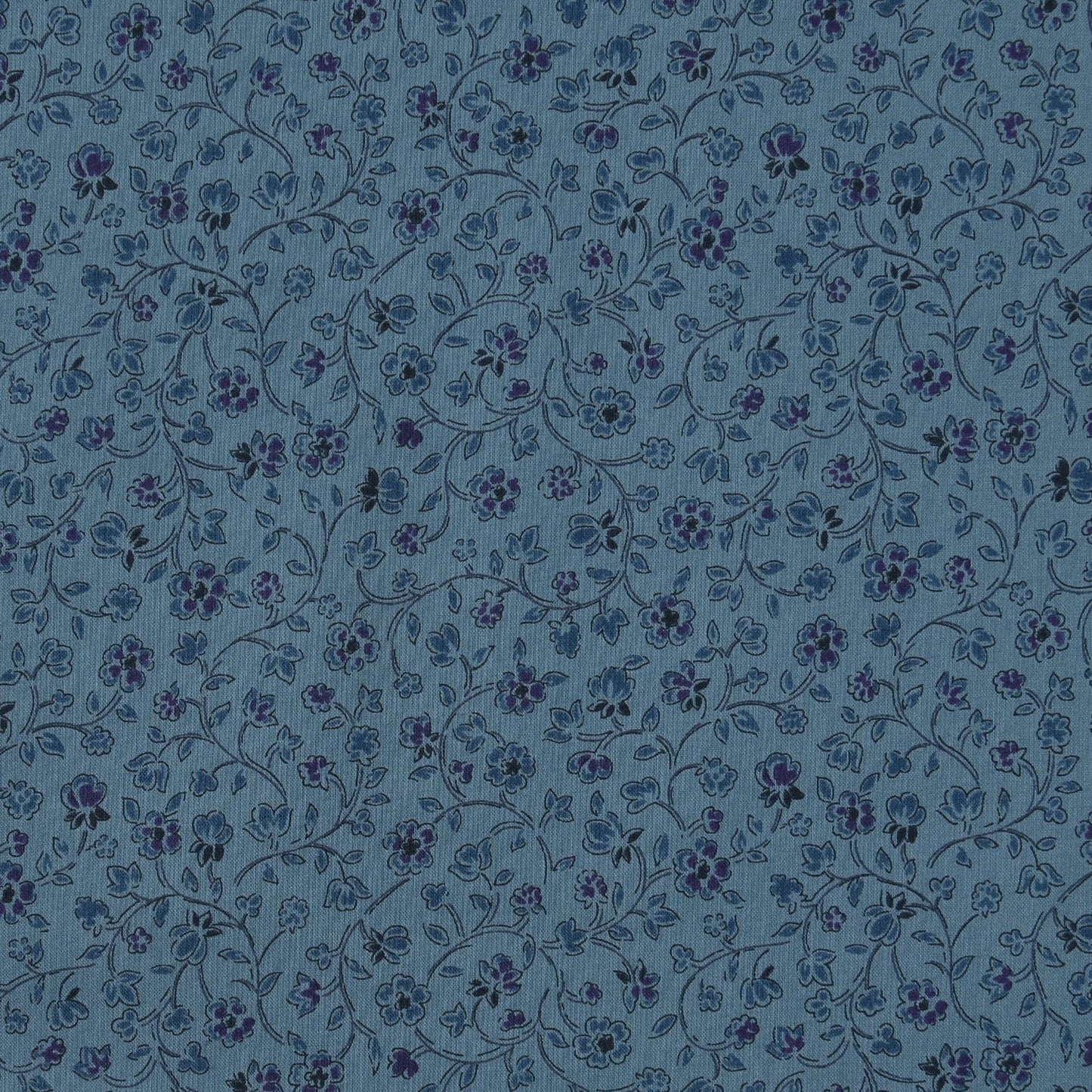 BLUE Mini Floral Flownny Lawn 41E from KOKKA