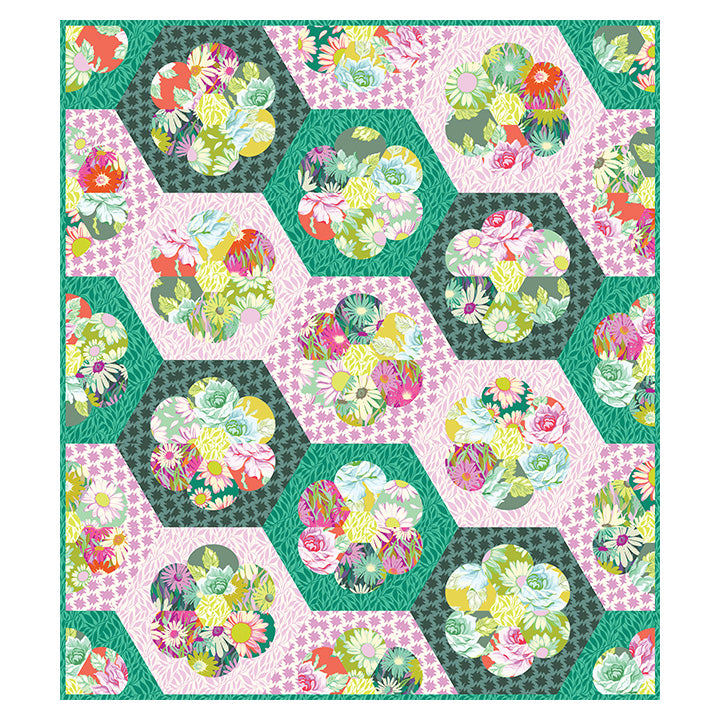 Granddaughter's Daisies Quilt Pattern by Crinkly Quilts for FIGO