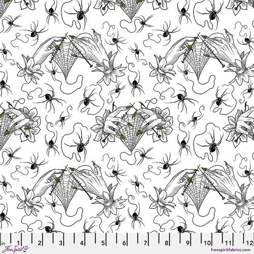 WHITE Cobweb Lace from Costumes & Cobwebs by Club Hauer for Free Spirit Fabrics