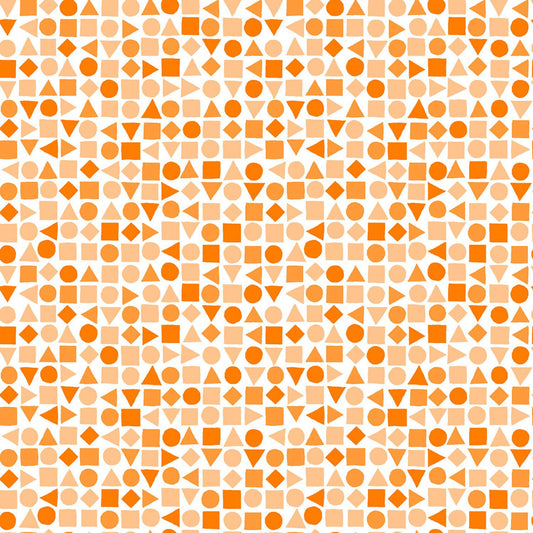 ORANGE Shapes, Playtime Flannel from Maywood Studio