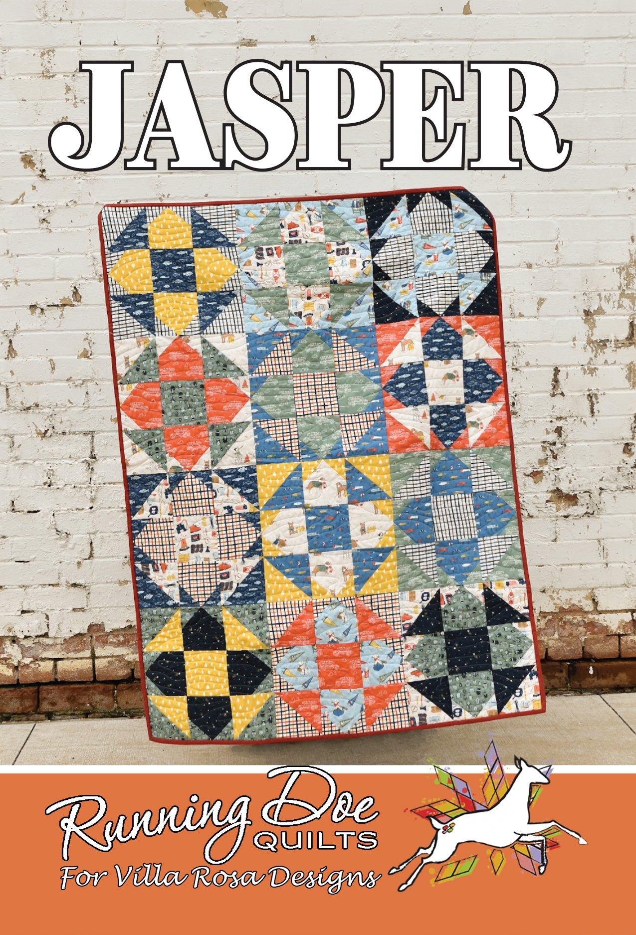 Jasper Quilt Pattern by Running Doe Quilts for Villa Rosa Designs