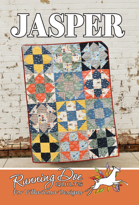 Jasper Quilt Pattern by Running Doe Quilts for Villa Rosa Designs