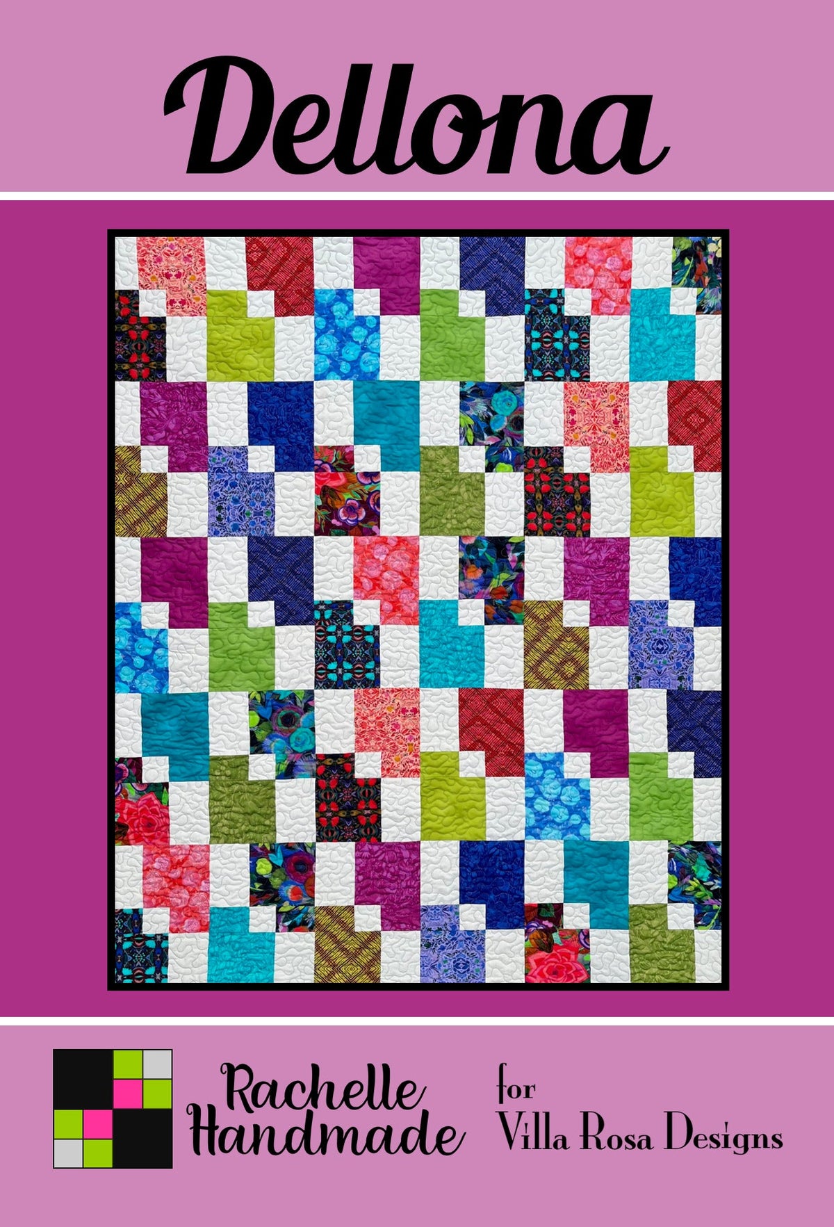 Dellona Quilt Pattern by Rachelle Handmade for Villa Rosa Designs
