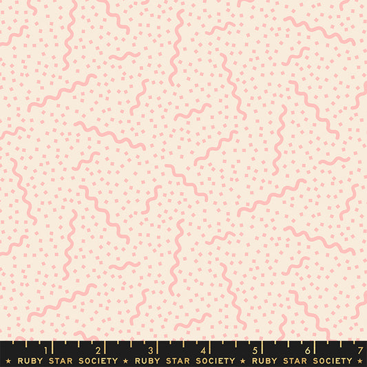 LIGHT NEON PINK, Squiggles, Sugar Cone by Kimberly Kight for Ruby Star Society