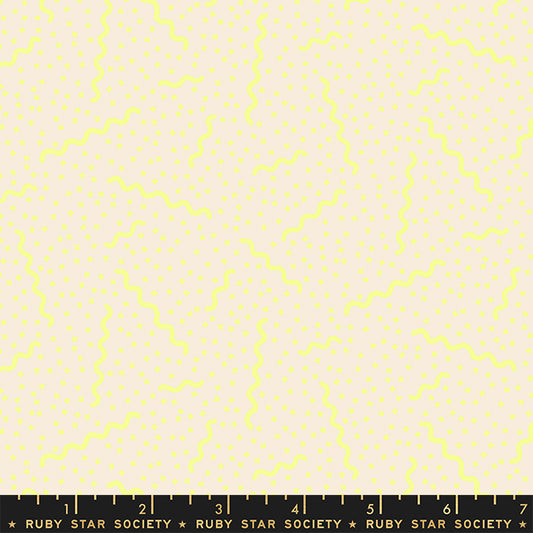 NEON YELLOW, Squiggles,  Sugar Cone by Kimberly Kight for Ruby Star Society