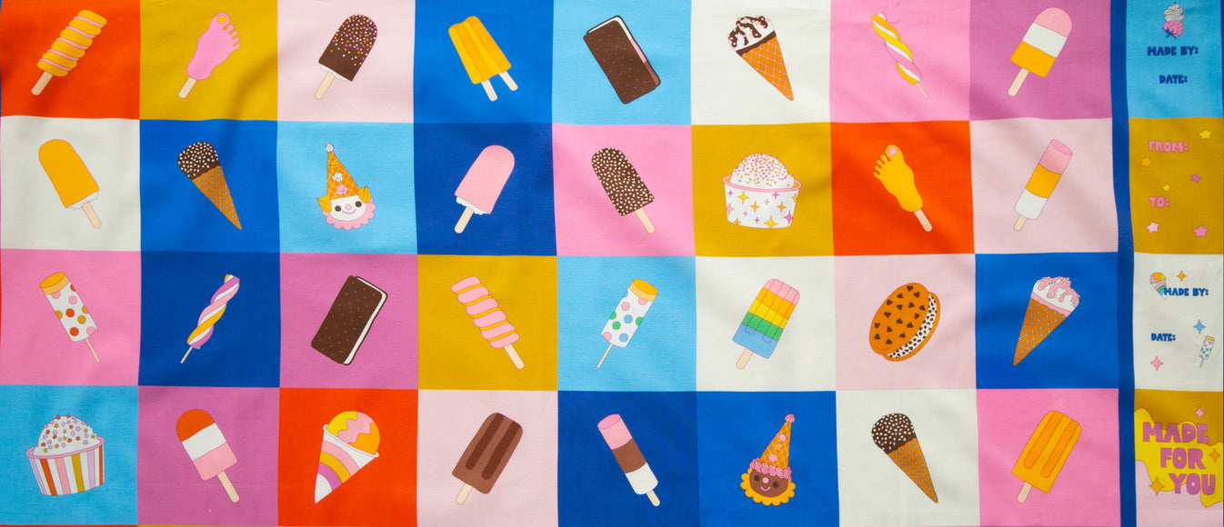 *Preorder* Ice Cream Man Panel 18" x 44", Sugar Cone 2 by Kimberly Kight for Ruby Star Society