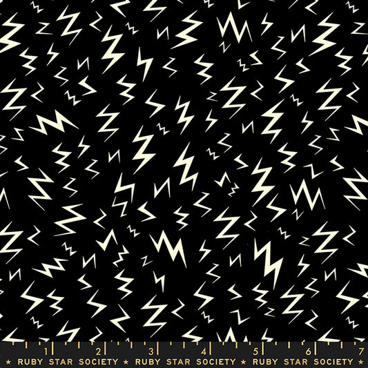 BLACK Glow In the Dark Lightning From Tiny Frights A Collaborative Collection for Ruby Star Society