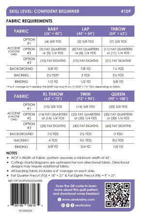 Shuffling Squares Quilt Pattern by Sew Brainy Designs