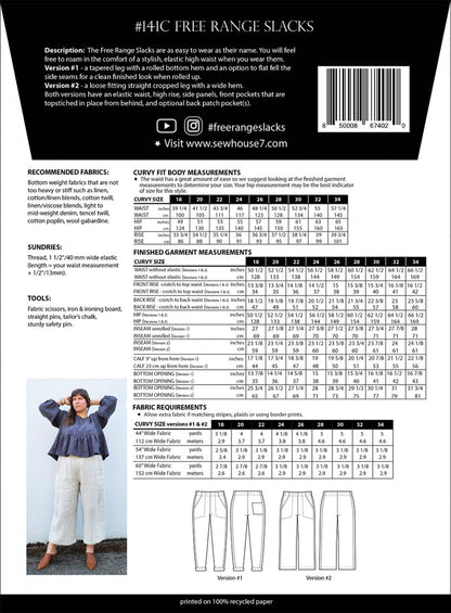 Free Range Slacks Pattern from Sew House Seven