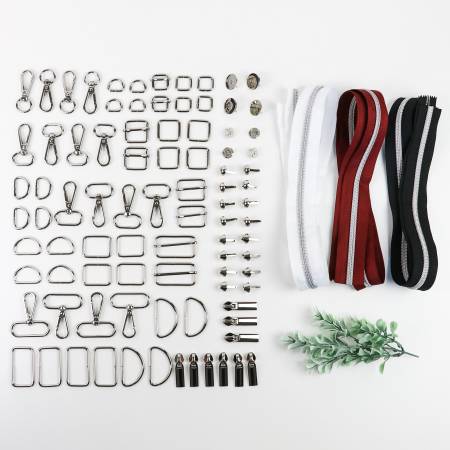 Ultimate Box Bundle of Hardware & Zippers Gunmetal from Sallie Tomato