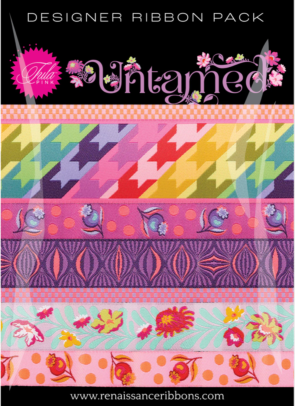 Designer Ribbon Pack of Cosmic Untamed by Tula Pink from Renaissance Ribbons