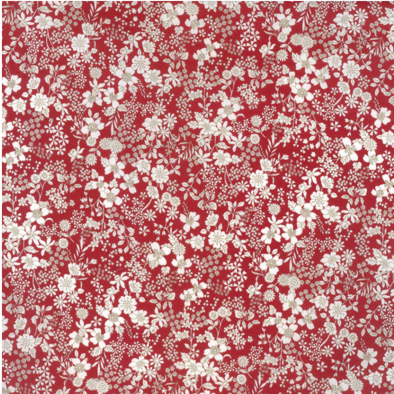 RED Floral Flownny  Lawn from KOKKA