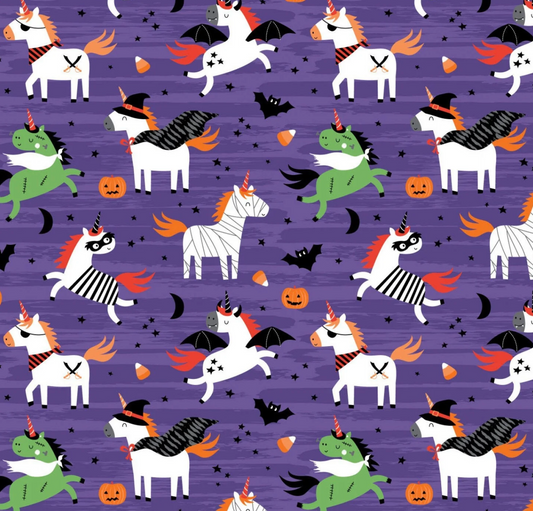 PURPLE Halloween Unicorns, It's Alway's Unicorn Season by Puck Selders for Camelot
