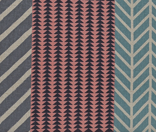 PINK, Gray, Teal - KikaKika Echino ni-co Linen Cotton Canvas, Echino from KOKKA