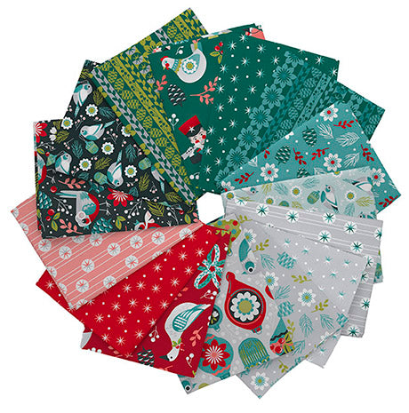 15 Fat Quarter Bundle of 12 Days of Christmas by QT Fabrics