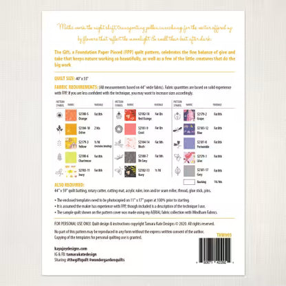 The Gift #3 Wondergarden Quilt Pattern by Tamara Kate Design