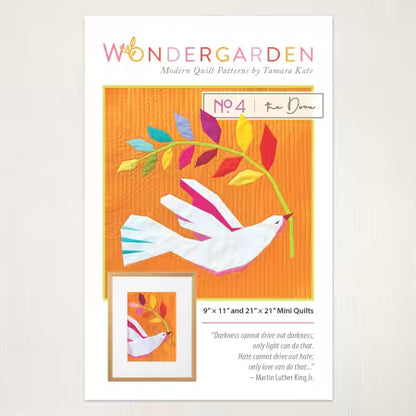 The Dove #4 Wondergarden Quilt Pattern by Tamara Kate Design