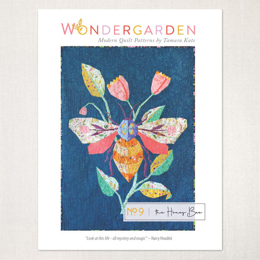 The Honey Bee #9 Wondergarden Quilt Pattern by Tamara Kate Design