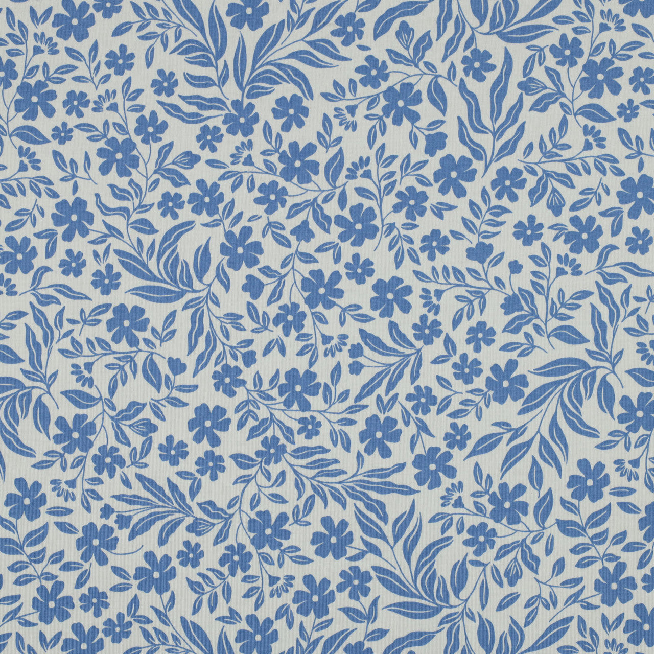 Blue Flowers by Verhees Textiles 58" Wide Jersey Knit