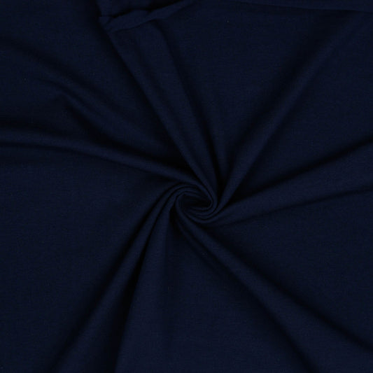 NAVY Organic Jersey Knit by Verhees Textiles 58" Wide
