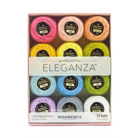 Eleganza Wonderfil #8 Perle Cotton thread - PASTELS