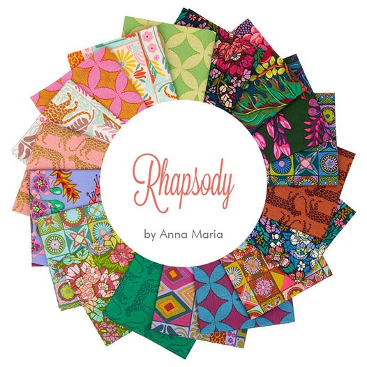 18 Fat Quarter Bundle of Rhapsody by Anna Maria for Northcott Fabrics