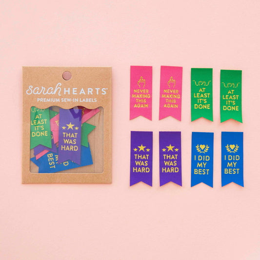 Sarcastic Award Ribbon Multipack Woven Labels from Sarah Hearts