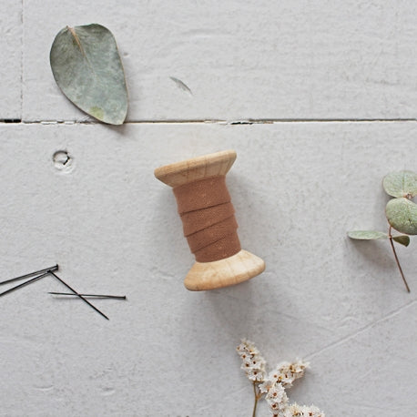 CHESTNUT Rayon Dobby 3/8 inch Double Fold Bias Tape by Atelier Brunette