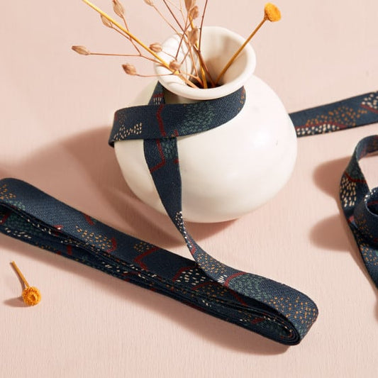 VERA NIGHT Rayon Kelsey 3/8 inch Double Fold Bias Tape by Atelier Brunette