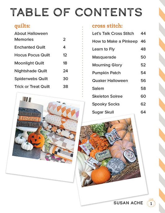 Halloween Memories Quilt and Cross Stitch by Susan Ache