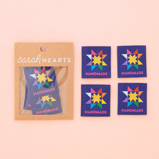 Handmade Quilt star Large Woven Labels from Sarah Hearts