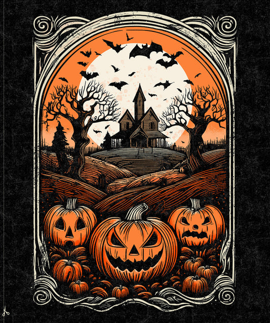 Haunted Hollow Panel, Haunted Hollow by Patrick Lose for Northcott Fabrics