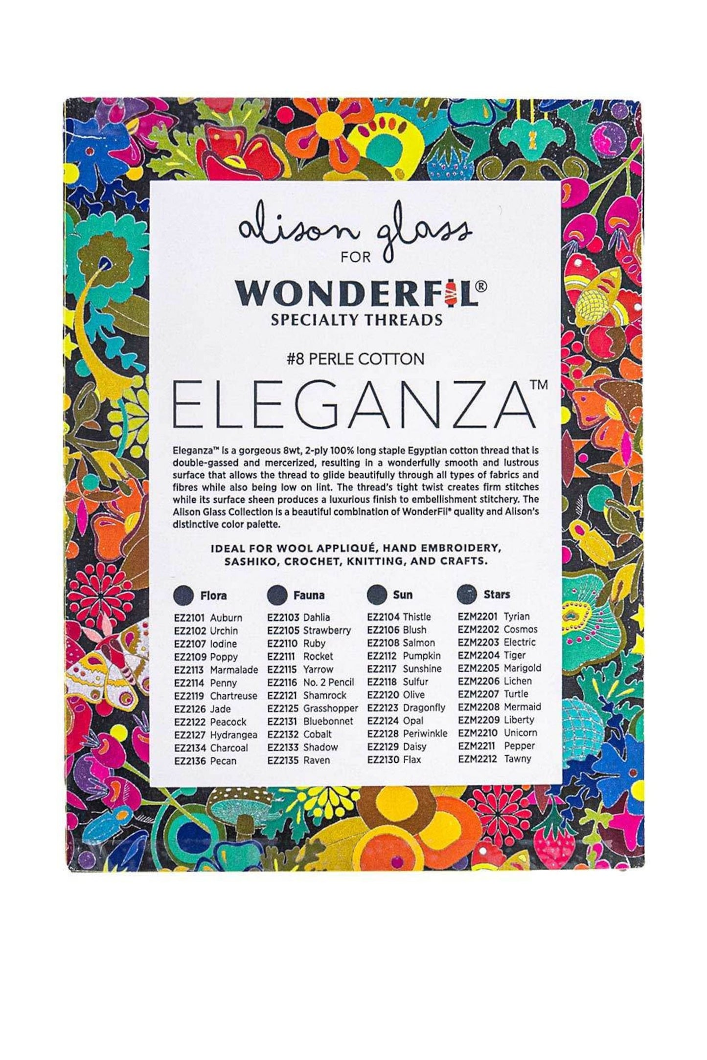 Alison Glass for Wonderfil Perle Cotton thread - FLORA
