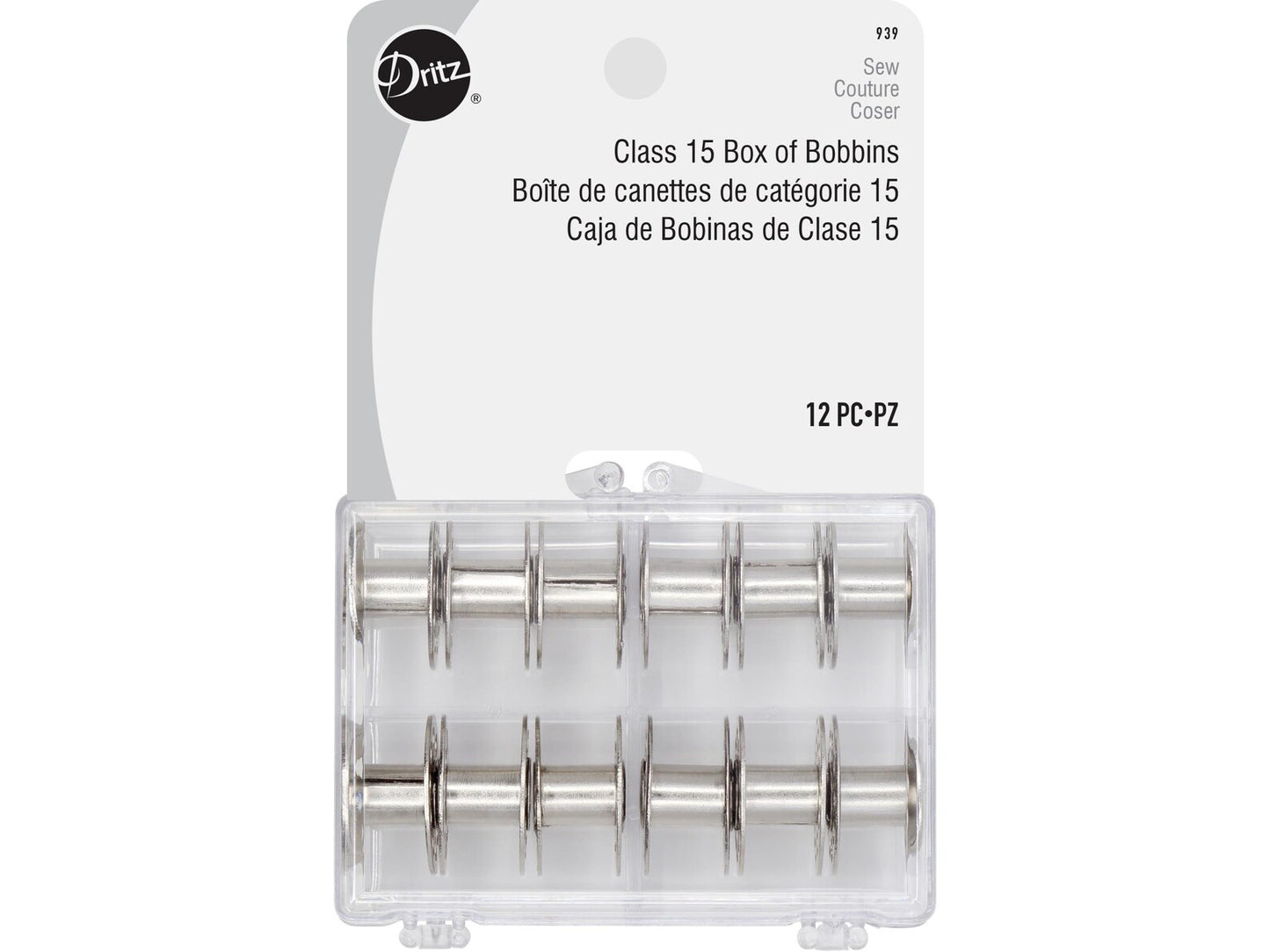Box of Bobbins Class 15 Metal Bobbins 12ct by Dritz
